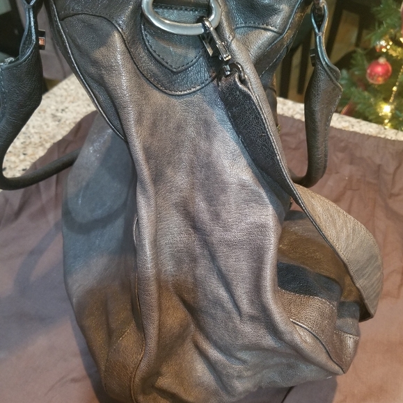 Treesje Large Leather Hobo Bag - Pewter - Picture 5 of 7